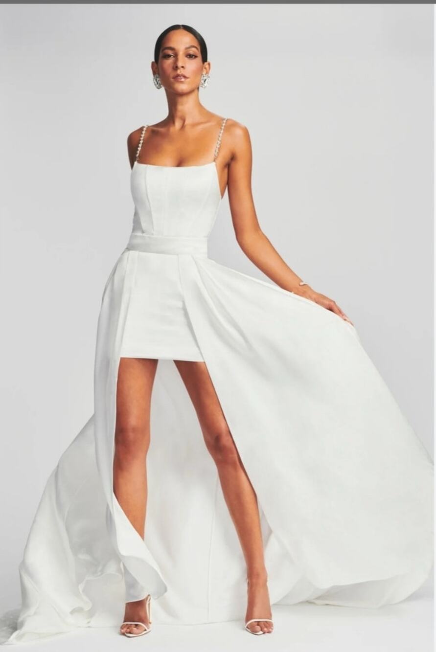 Retrofete White Train for Evalina Dress Size Small *Train Only*